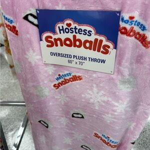 Hostess Snoballs Pink Plush Throw